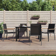 Sedie da Giardino 4 pz Nere 55x61,5x90 cm Textilene e Acciaio 3187085