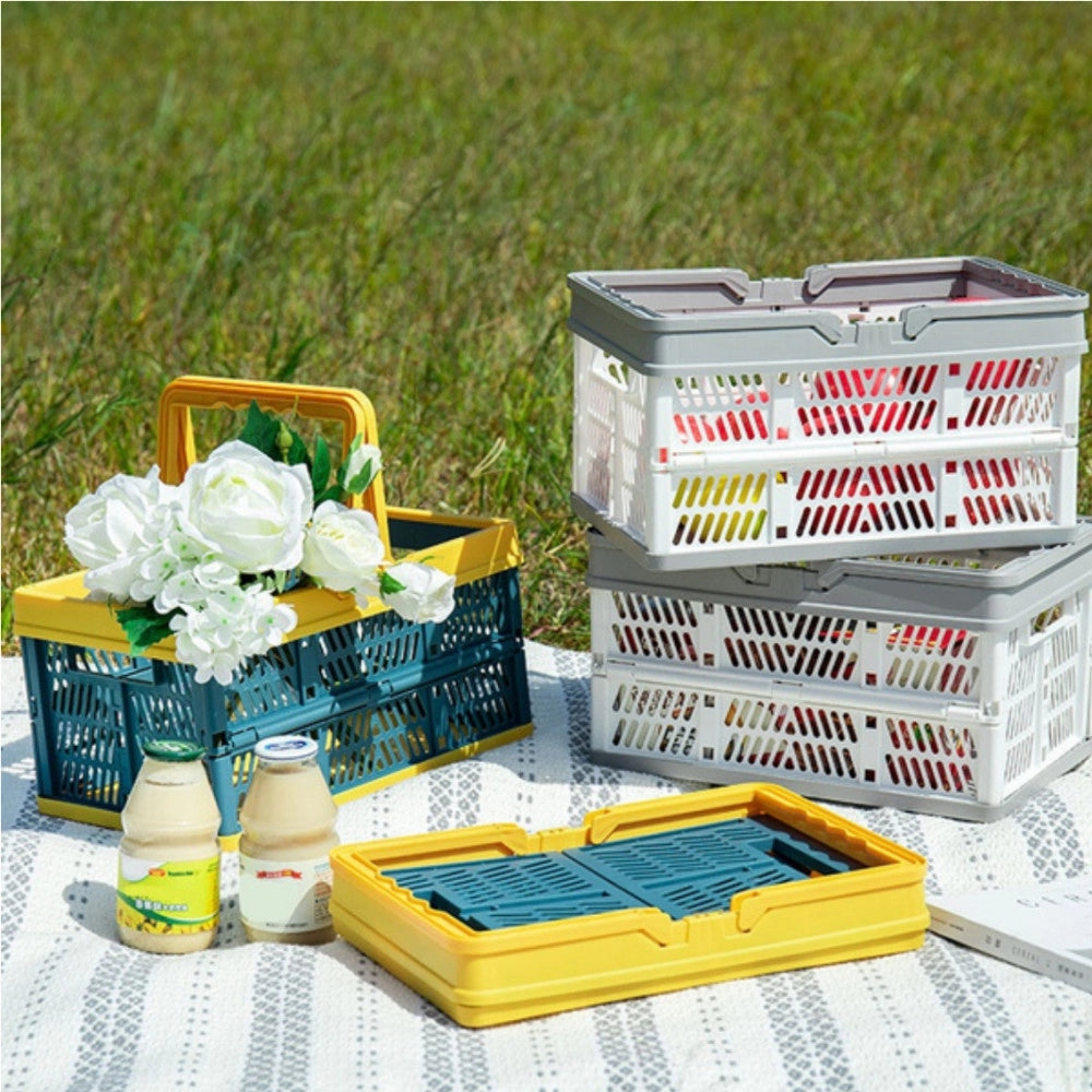 Trade Shop - Cesto Contenitori Cestino Portaoggetti Organizer Cassetta Pieghevole Impilabile -