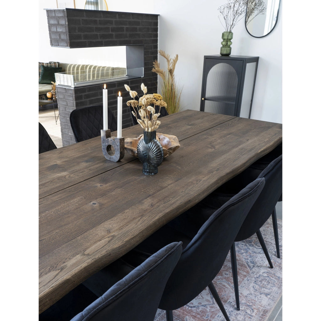 Set di 2 Sedie Harbo, Nero, Velluto, 65x57x87 cm