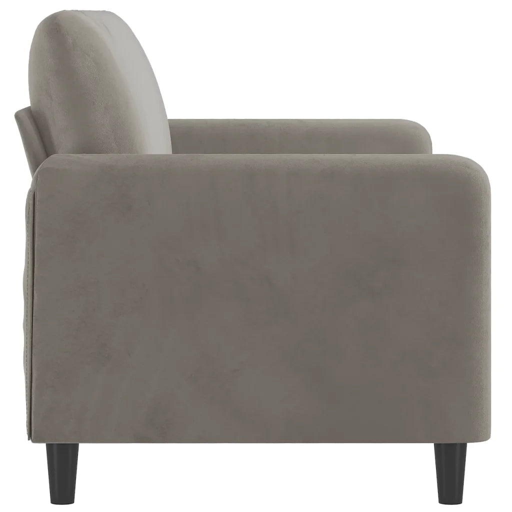 Divano a 2 Posti Grigio Chiaro 140 cm in Velluto 349043