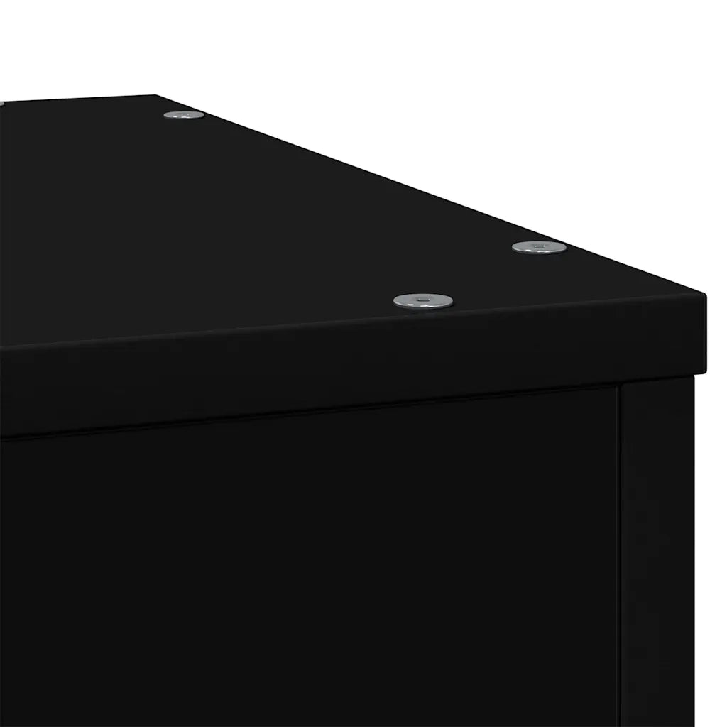 Supporto per Piante Nero 33x33x100 cm in Truciolare 852952