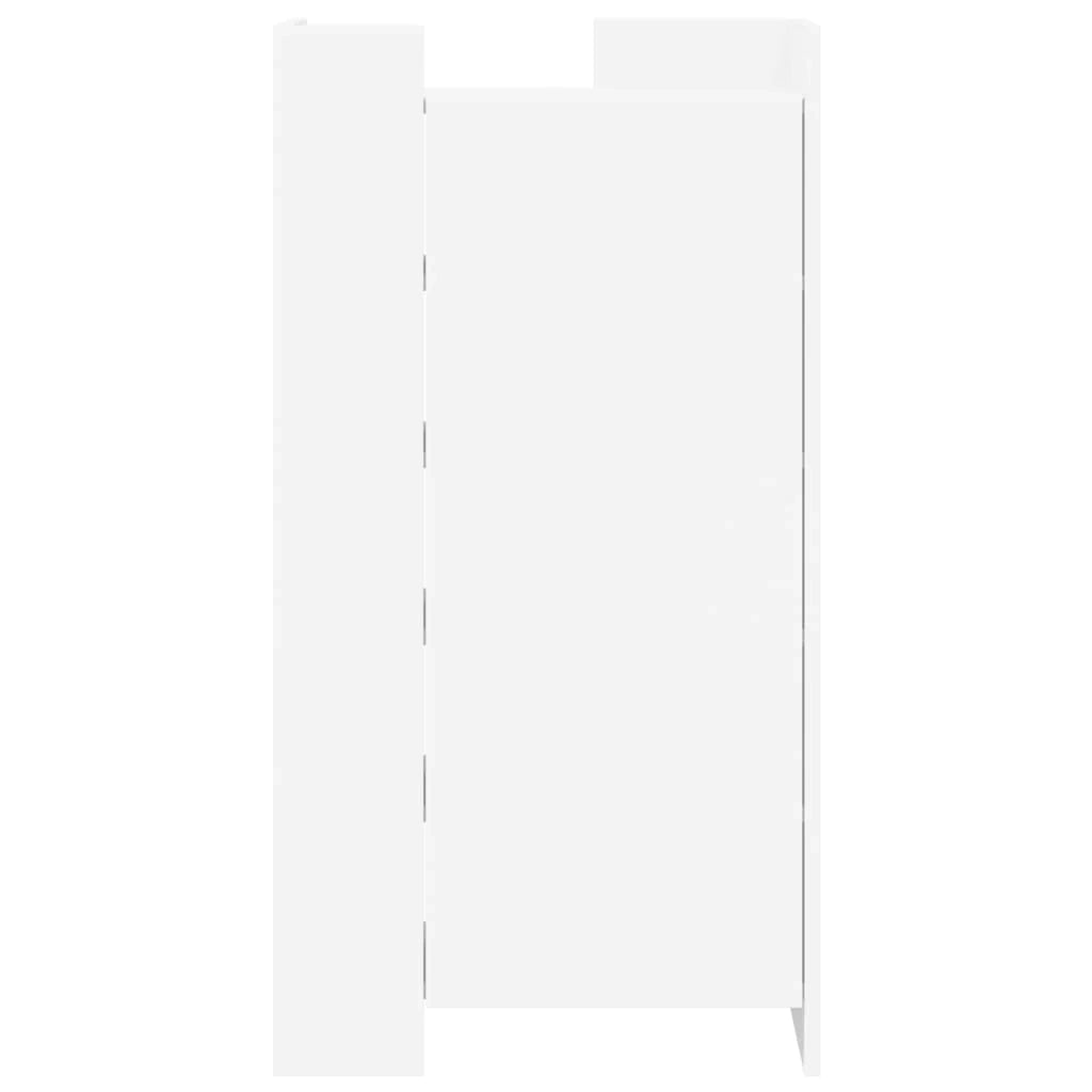 Scarpiera mobile contenitore per scarpe mobile per ingresso/corridoio/soggiorno 52 x 37,5 x 100 cm legno ingegnerizzato bianco 02_0021468