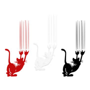 CAT - Adesivo murale wall sticker in vinile 55x130 cm Colore: bianco