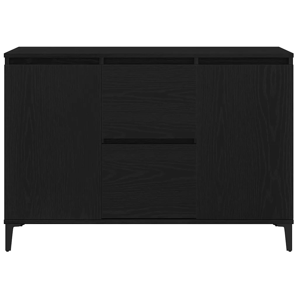 Credenza-Buffet-Armadio da cucina Rovere Nero 104 x 35 x 70 cm Legno multistrato