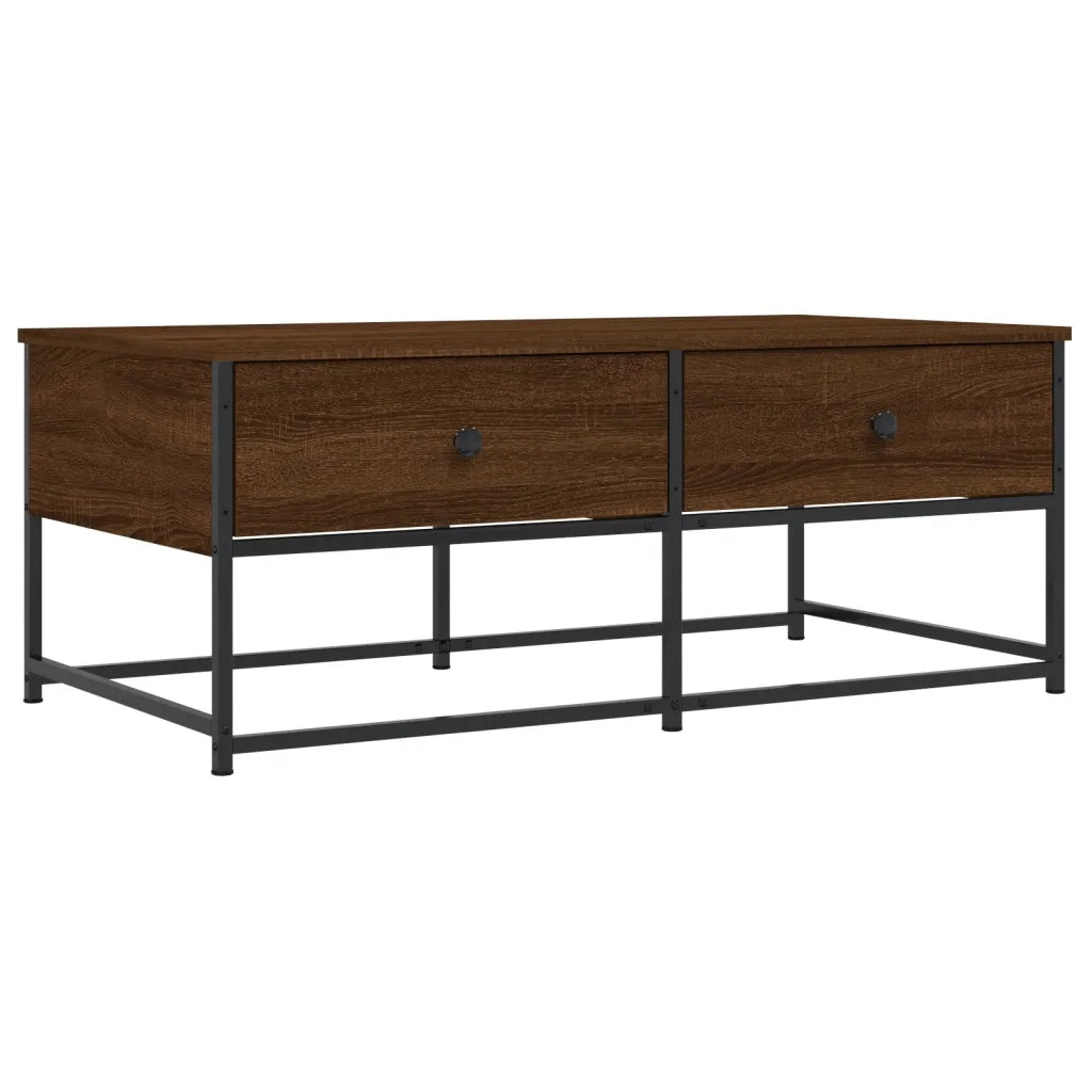 Tavolino Salotto Rovere Marrone 100x51x40 cm Legno Multistrato 833974