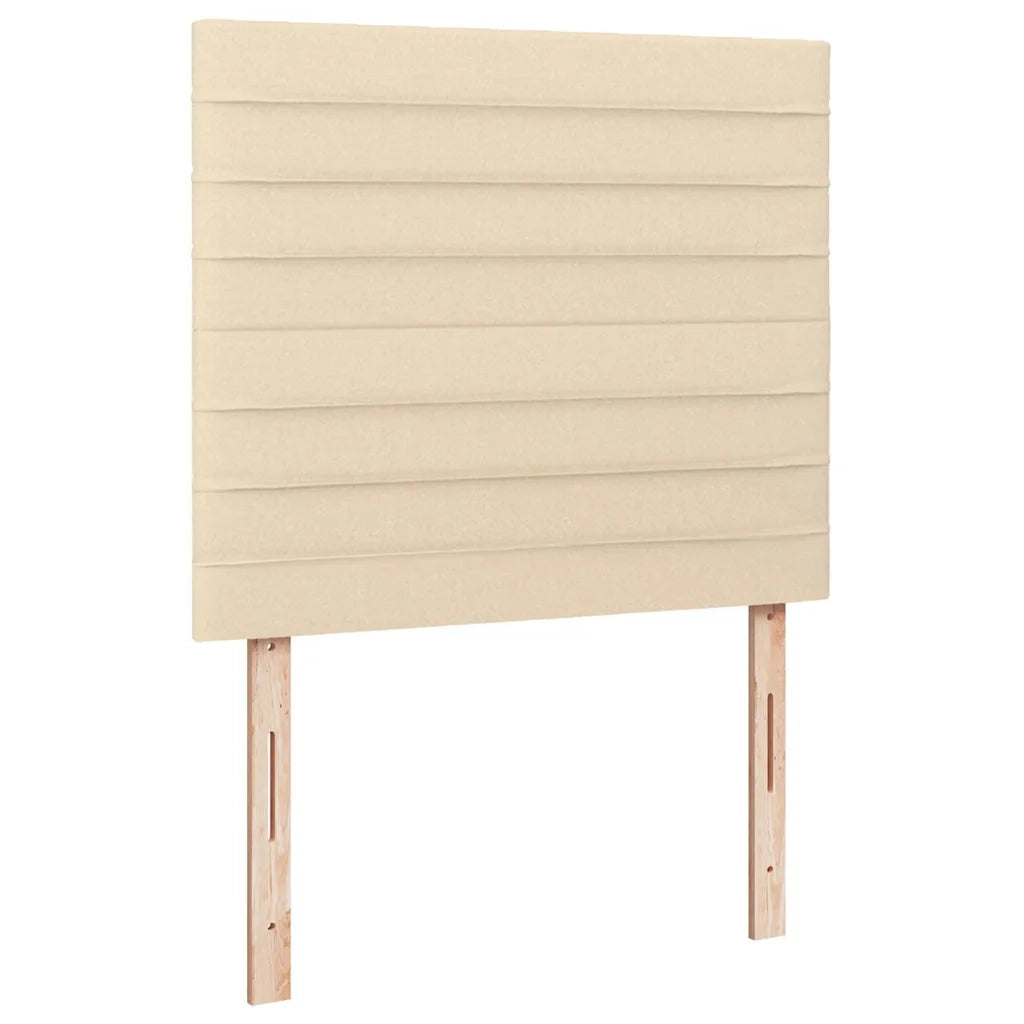 Letto a Molle con Materasso e LED Crema 120x190 cm in Tessuto 3270258