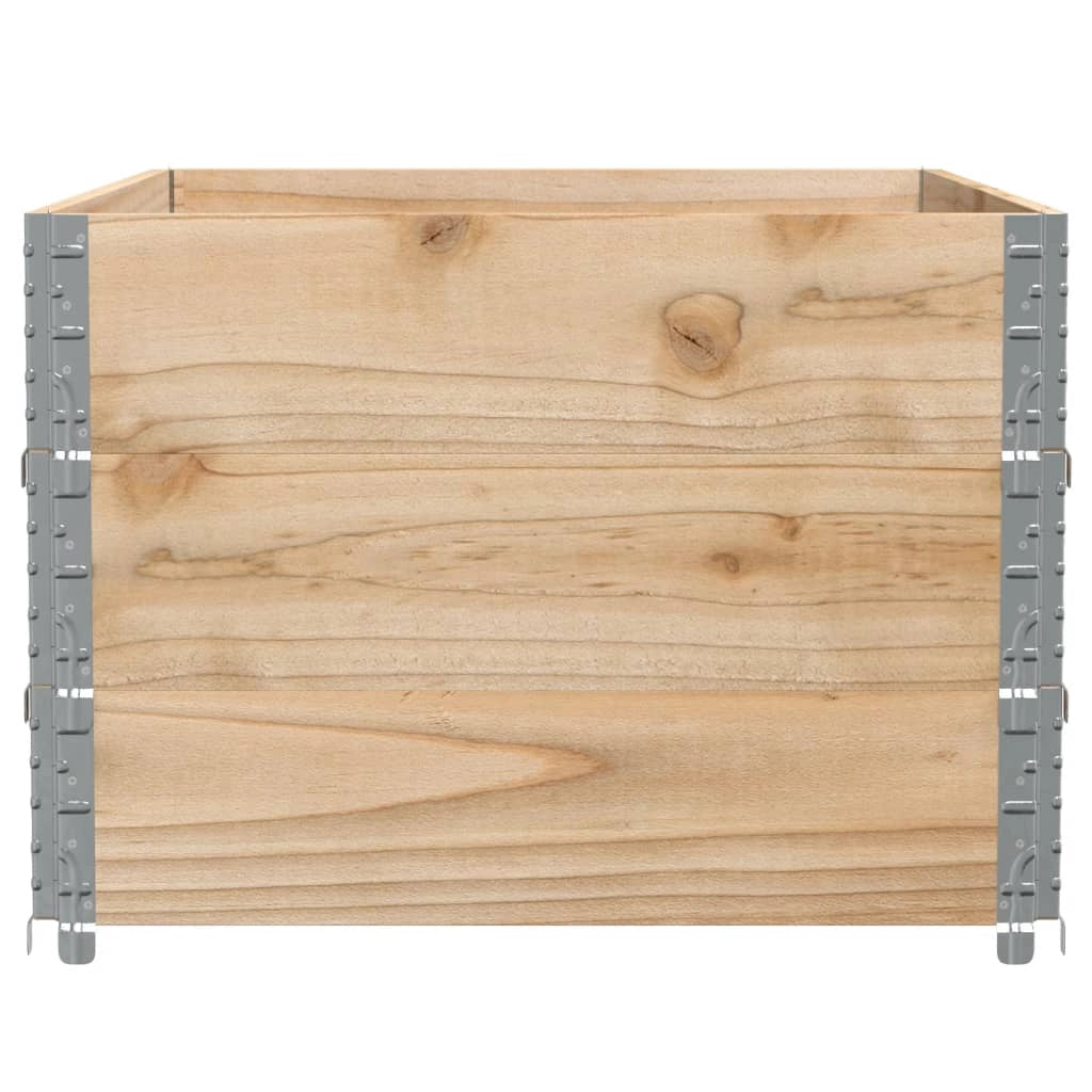 Fioriera rialzata per piante fiori terrazzo giardino 120 x 80 cm legno massello di pino marrone 02_0037403