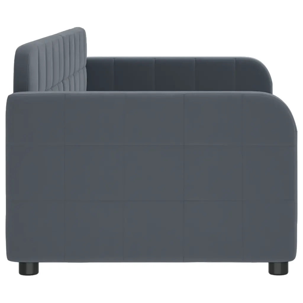 Letto da Giorno Grigio Scuro 80x200 cm in Velluto