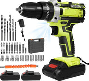 Macchina da vare con batteria - Macchina da vare con batteria - Livello a batteria - Strumento per avvitare e svitare a batteria - Macchina da vare a batteria - 48nm - 28V - Giallo - Con zaino - 2 batterie - 1300mAh - Con accessori