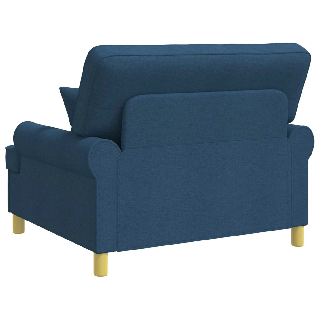 Poltrona con cuscini Blu Tessuto 42043512