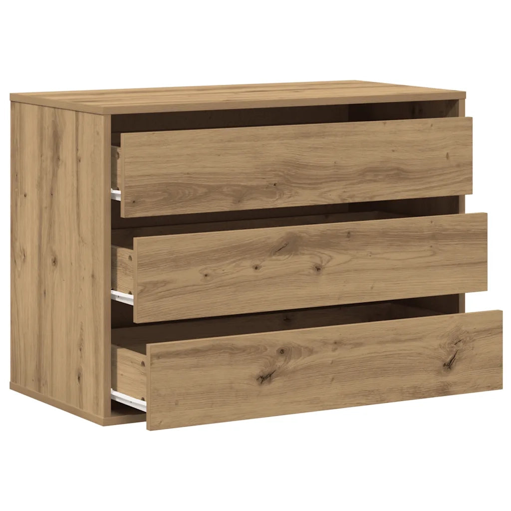 Cassettiera Angolare Rovere Artigianale 80x41x58cm Multistrato 852860