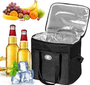 Termos portatile opnascosto - Tas di trasporto termico per picnic e lavoro - Nero