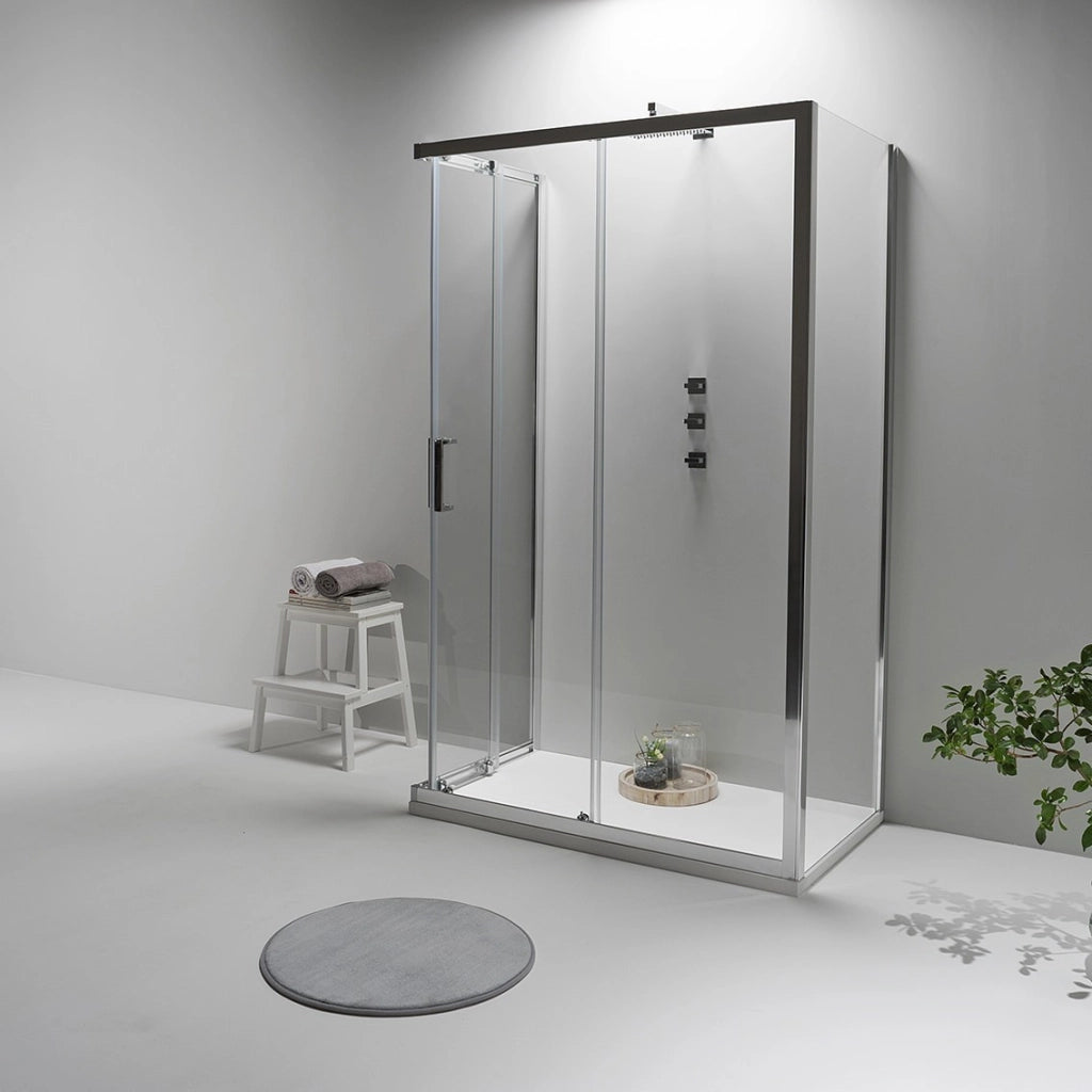 BOX DOCCIA ELITE TRE LATI 70x100x70 CM SCORREVOLE TRASPARENTE