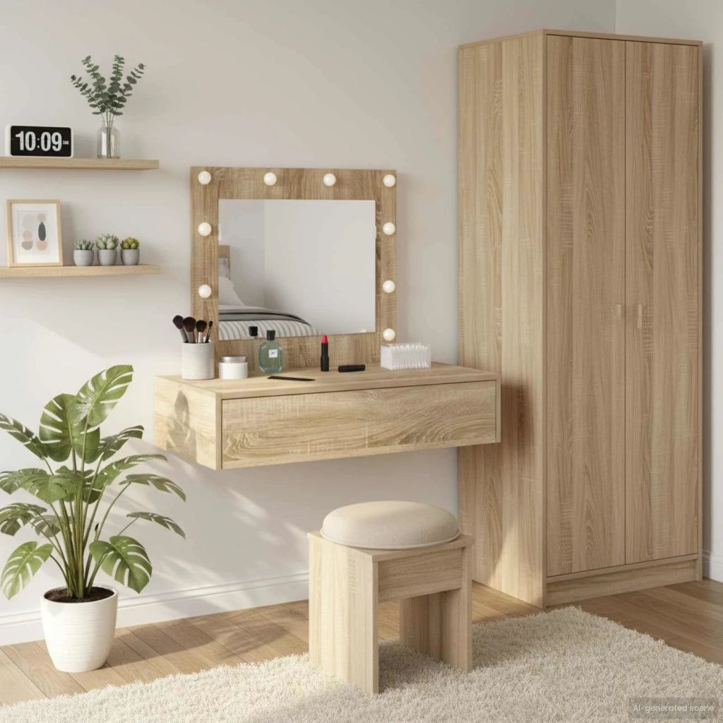 Tavolo da Trucco Marrone 83 x 40 x 70 cm Legno multistrato 865228