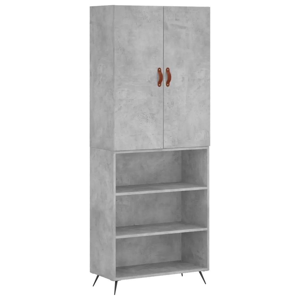 Credenza Grigio Cemento 69,5x34x180 cm in Legno Multistrato 3196047