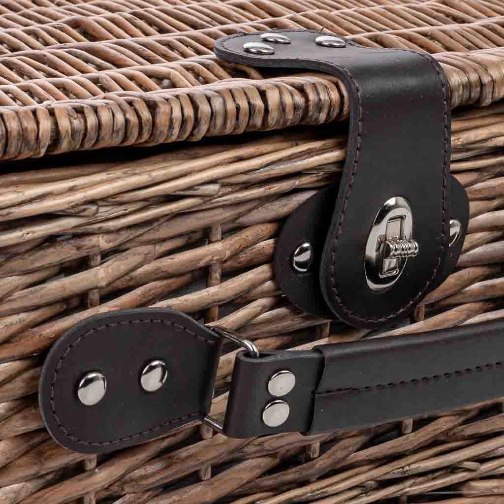 Cestino da picnic per 2 persone, marrone, 34x25,5x16h cm