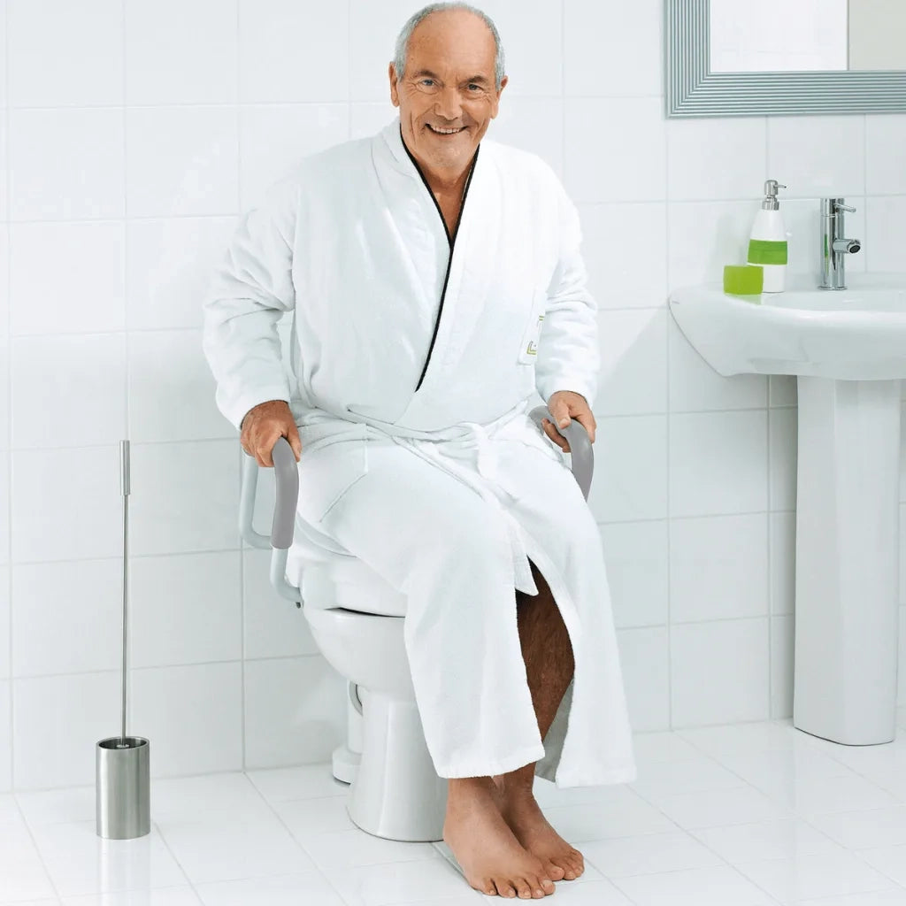 RIDDER Tavoletta WC con Maniglione di Sicurezza Bianco 150 kg A0072001 421611