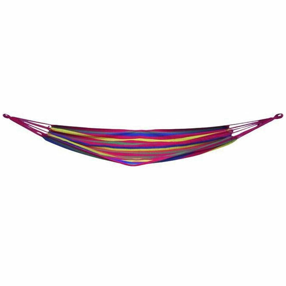 Amaca da Giardino Singola in Tessuto Cotone Relax Campeggio 200x80cm Multicolore