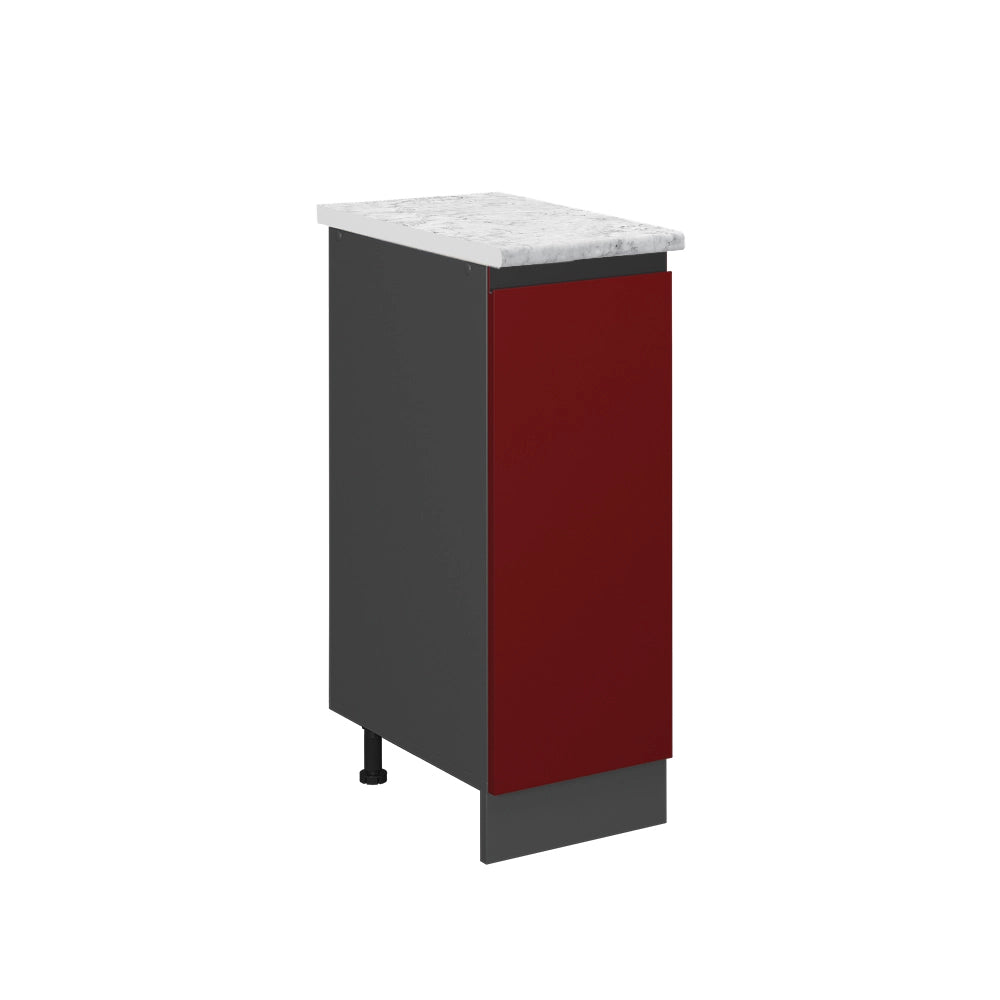 Armadio cucina dispensa alto R-Line Rosso/Antracite 30 cm J-Shape PL Marmo Vicco