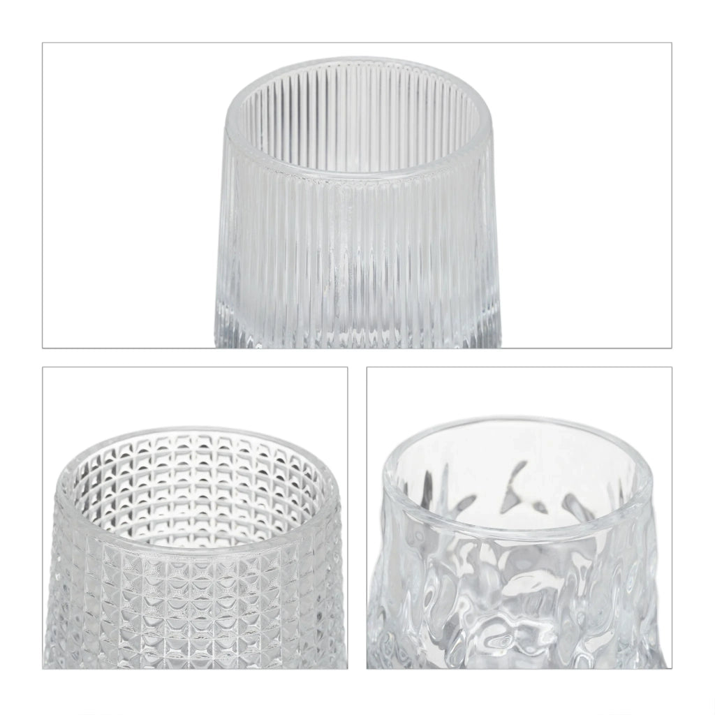 Set di 12 bicchieri da whisky design elegante presentazione originale in vetro trasparente 13_0011014