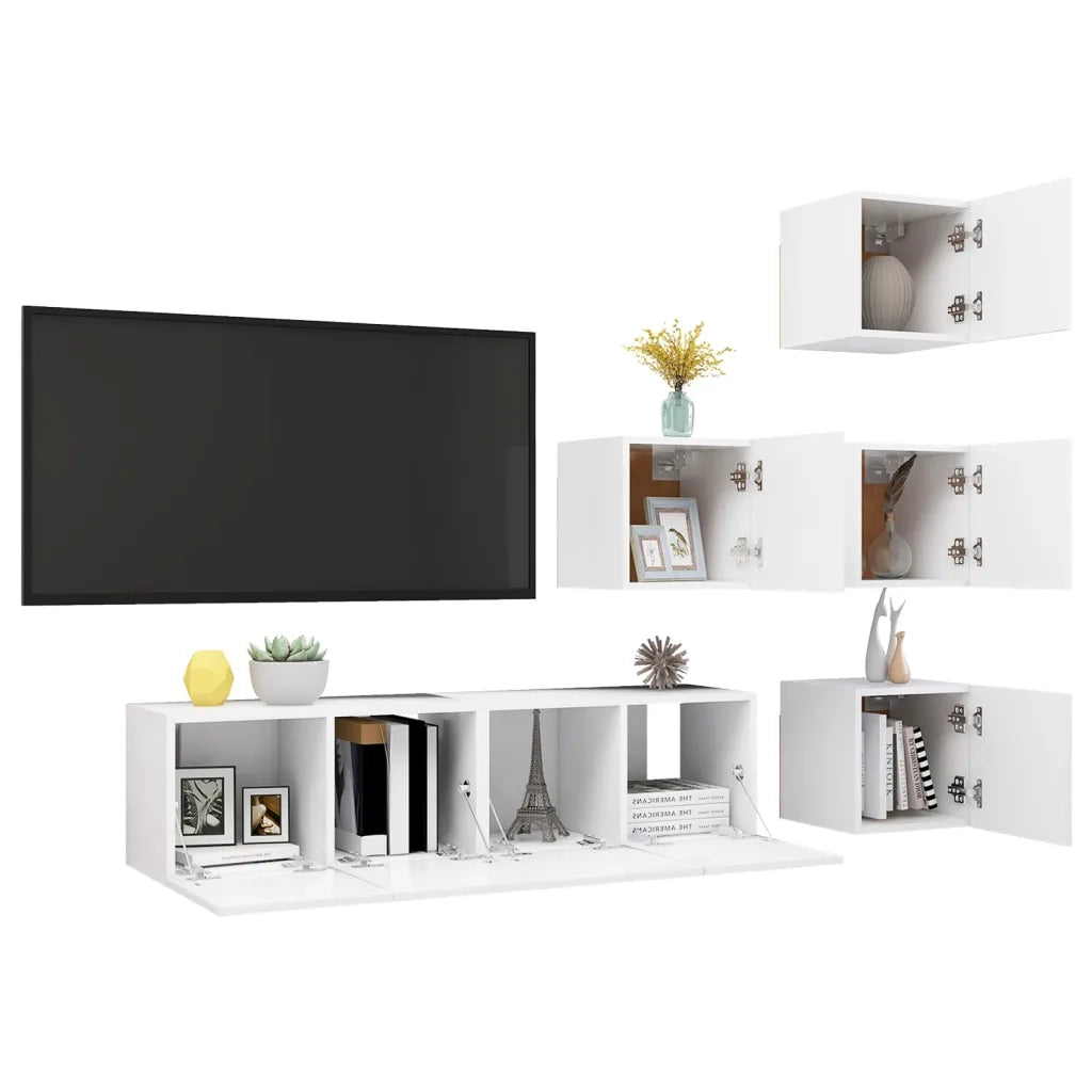 Set Mobile TV 6 pz Bianco in Truciolato cod mxl 5594