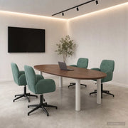 Sedie da scrivania girevoli 4 pz 54 x 55 x 90 cm Verde Mare 3428338
