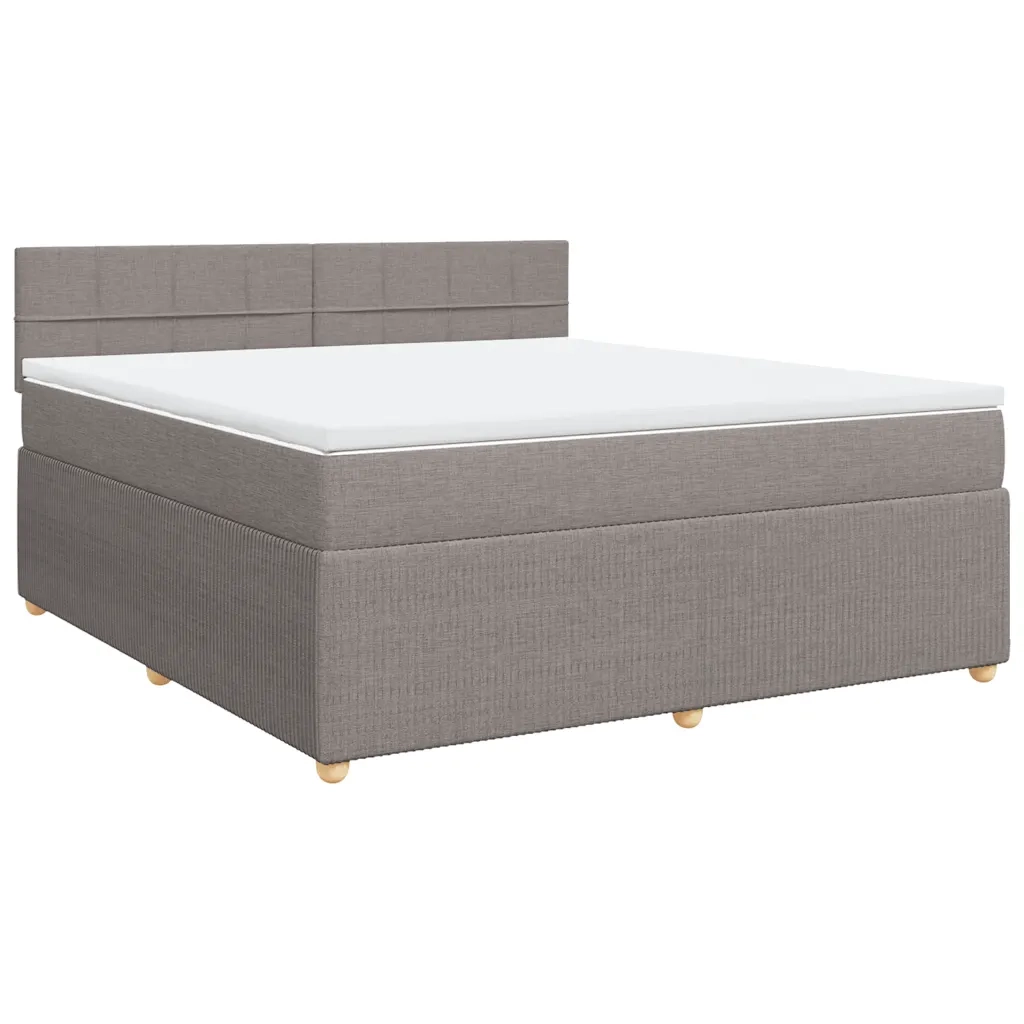 Giroletto a Molle con Materasso Tortora 180x200 cm in Tessuto 3289839