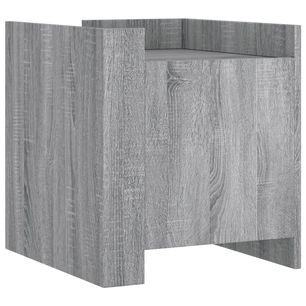 Comodino-Tavolino da notte Grigio Sonoma 45x50x50 cm in Truciolato 796056