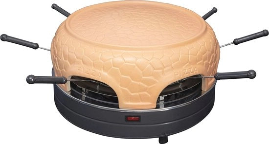 Forno per Pizza con Copertura in Terracotta per 6 Persone - Cuocere in Soltanto 5-7 Minuti