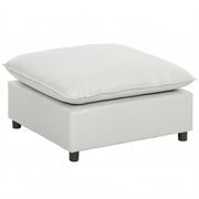 Puff salotto quadrato con piedi plastica ¨C zephmum ¨C 75x75x40 cm grigio