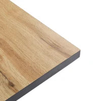 Tavolo da pranzo moderno con venature del legno, per 4-6 persone, 138,5x80x75 cm, Marrone chiaro