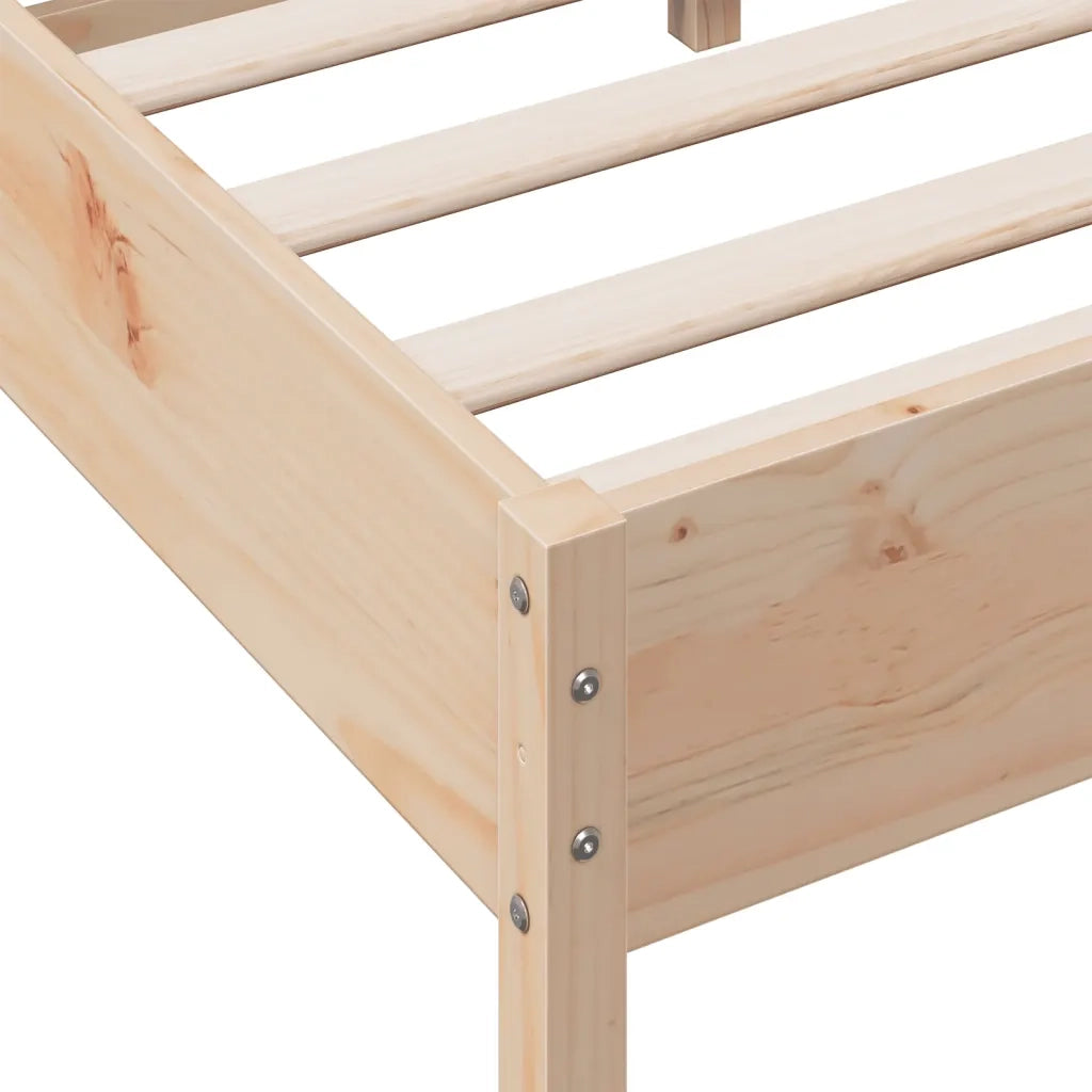 Letto senza Materasso 90x190 cm in Legno Massello di Pino 842778