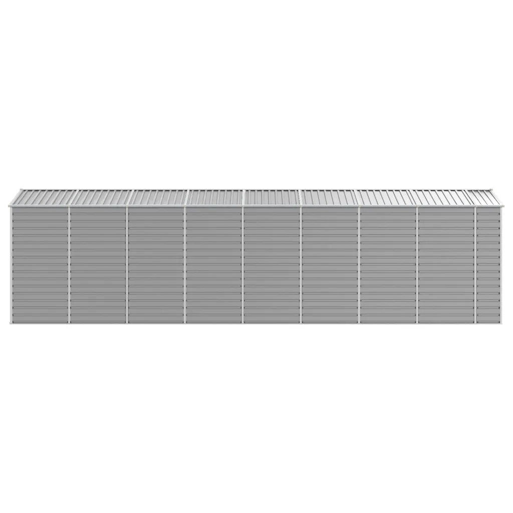 Casetta da giardino grigio chiaro 191x725x198 cm in acciaio zincato 3188249