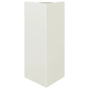 Fioriera | Cassetta per fiori | Vaso da Giardino Bianca Triangolare 40x34,5x75cm in Acciaio