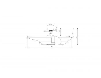 Vam Ventilatore da soffitto a risparmio energetico RAFFAELLO 112 cm nero con pale ABS colore noce telecomando 6 velocitÃ