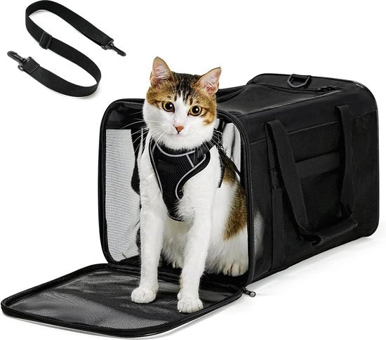 Cassa di trasporto per gatti morbida - approvata per uso aereo - gatti piccoli e medi fino a 6 kg - ripiegabile