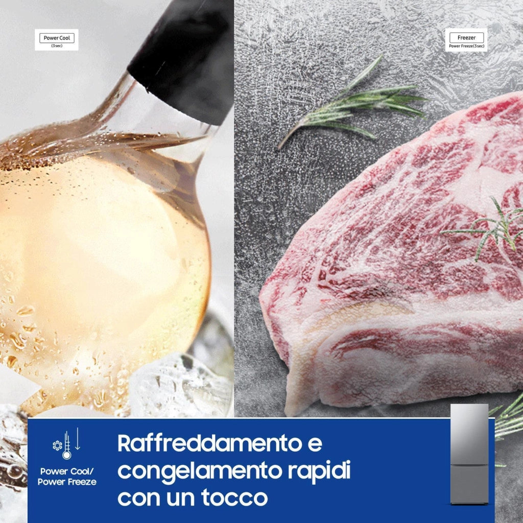 Samsung RB53DG706CS9 Frigorifero Doppia Porta Libera Installazione 538 Litri Classe Energetica C Metallico-Acciaio Inossidabile
