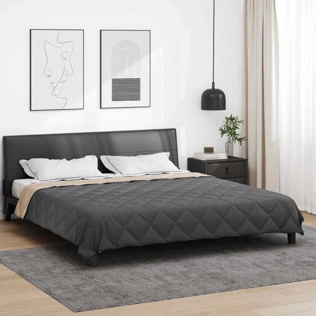 Duvet Estivo Antracite e Talpa 220 x 200 cm Microfibra 42025424