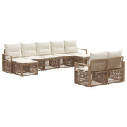 Set Divano da Giardino 9 pcs Beige polyrattan 3435840