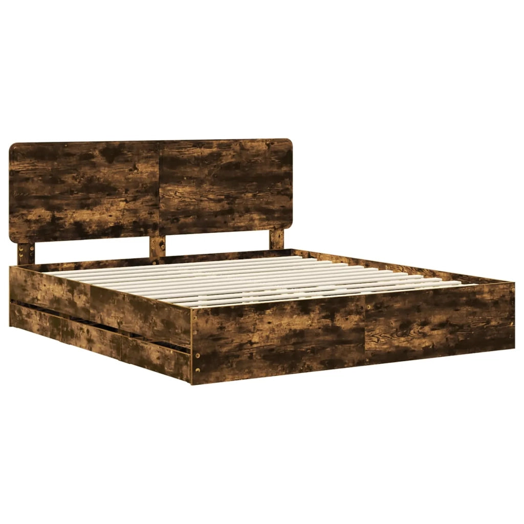 Struttura del letto Rovere fumé Legno Ingegnerizzato 3412571