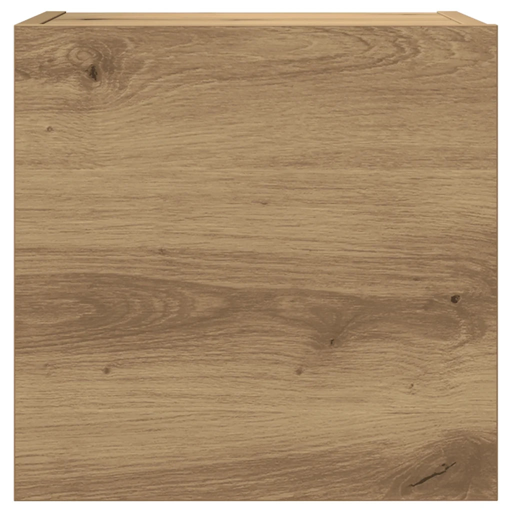 Set Mobile TV 7 pz Montato a Parete Rovere in Legno Multistrato