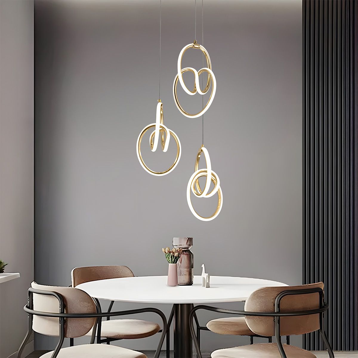 Lampada A Sospensione Led G082-3cpr Gold