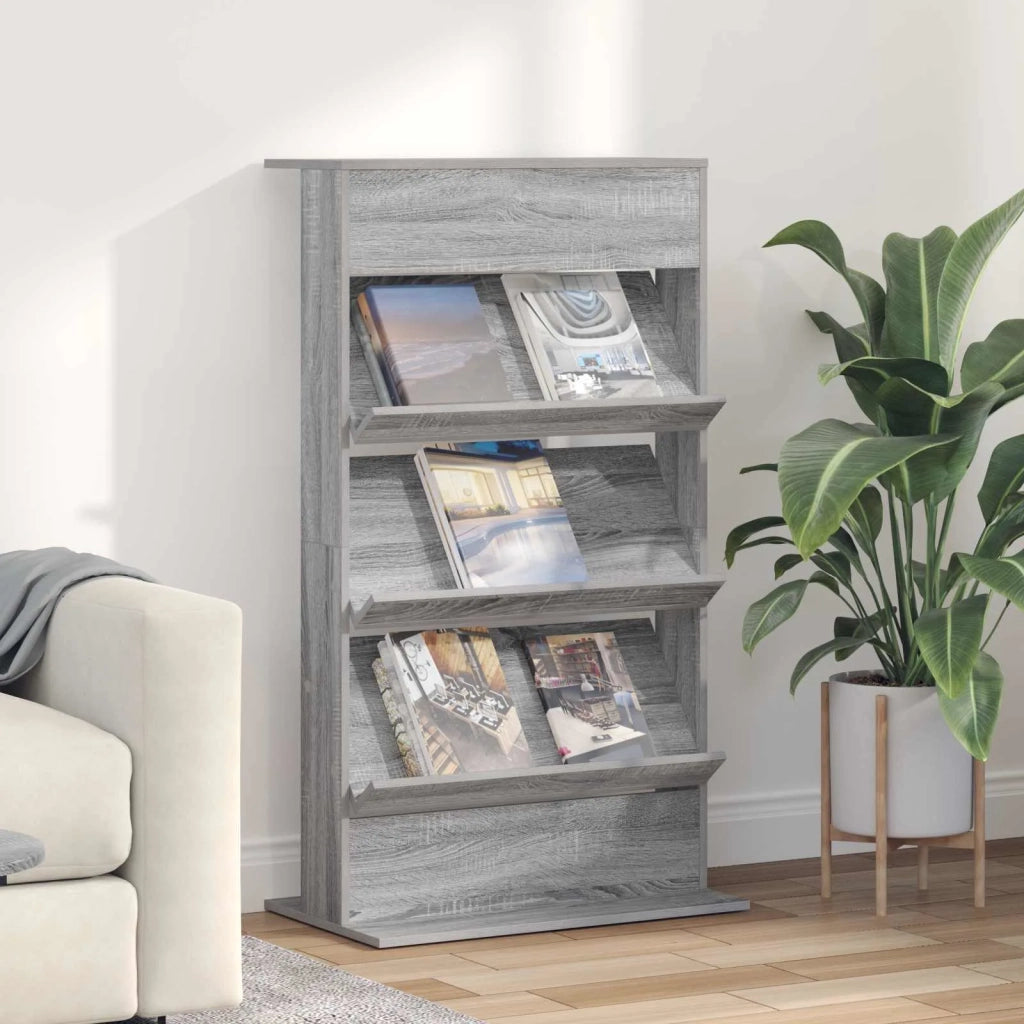 Scaffale per riviste Grigio Sonoma 70 x 41 x 126 cm CFW1176369