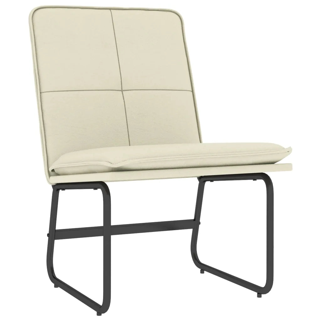 Sedia Lounge Crema 54x75x76 cm in Similpelle 351331