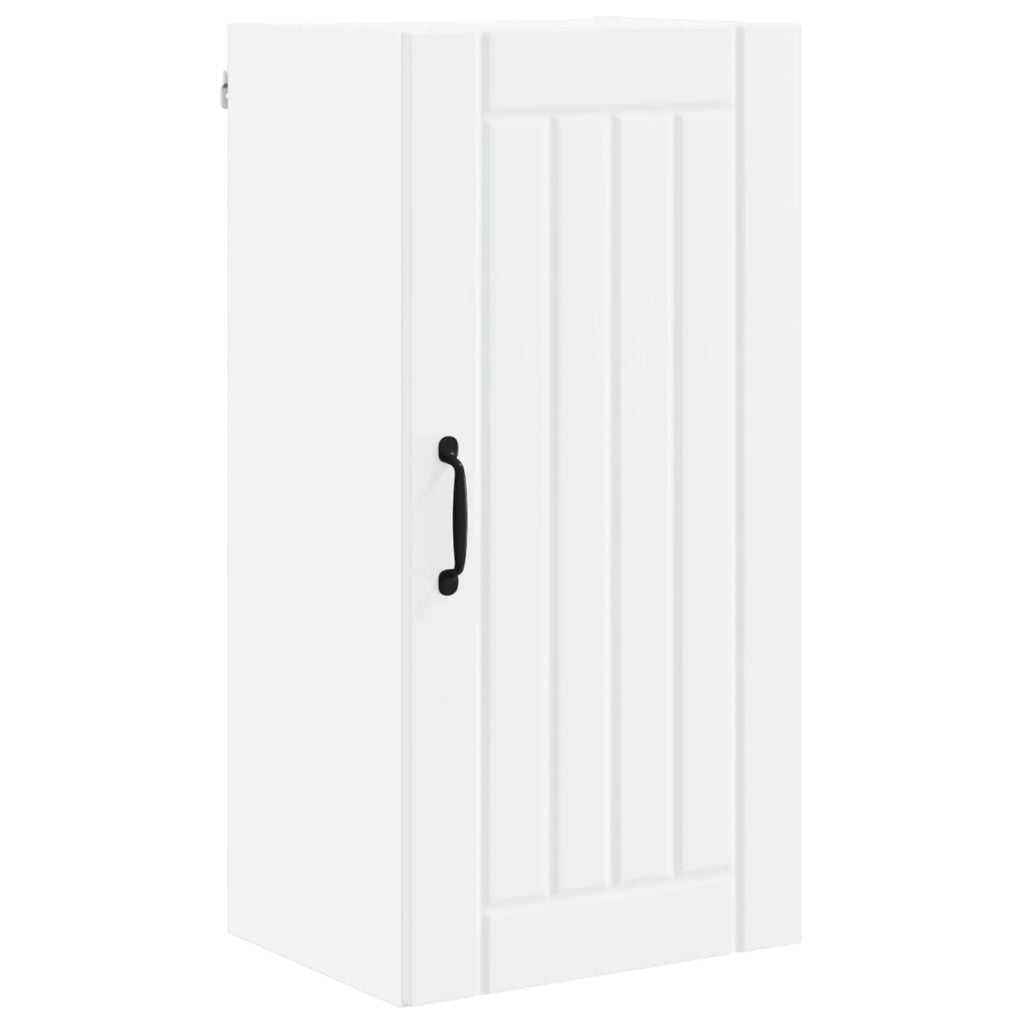 Mobile da cucina rettangolare moderno 40 x 31 x 80 cm con pratico spazio di archiviazione linee pulite legno ingegnerizzato bianco 02_0054042