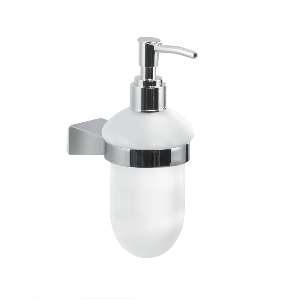 Dosasapone con erogatore in plastica da muro in acciaio inox e Cromall TN80 Gedy serie TONALE Cromato