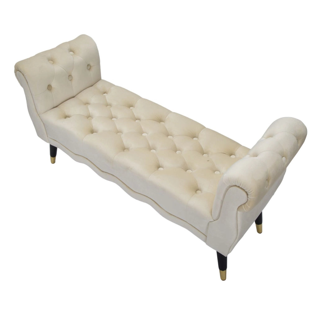 Panca VKH297, Beige, Legno, 120x40x60 cm