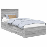 Letto singolo | Letto per adulti | Struttura del letto Grigio Sonoma 90 x 200 cm Legno multistrato