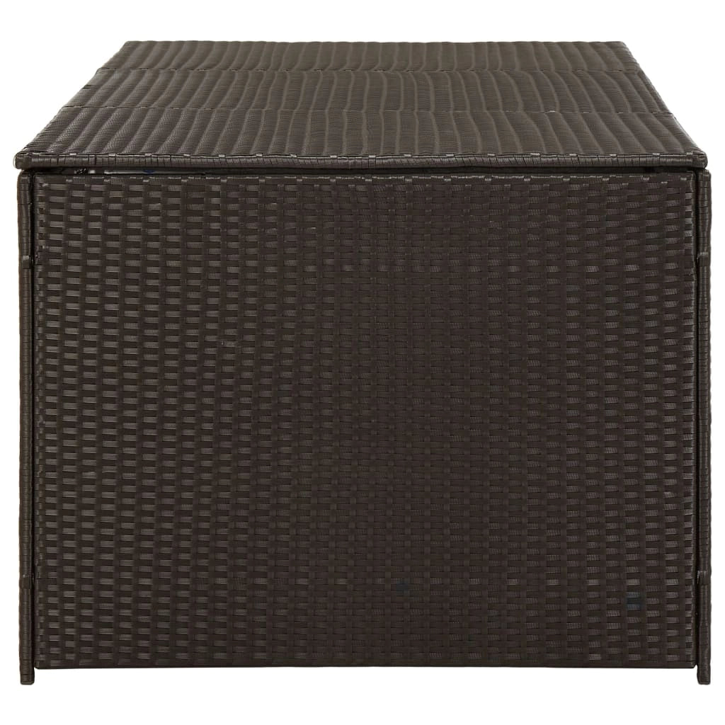 Cassetta portaoggetti per mobili da giardino in resina intrecciata 180 x 90 x 75 cm marrone 02_0013120