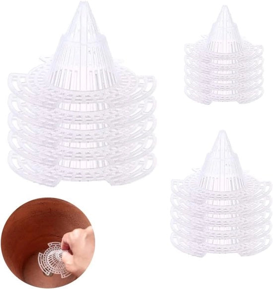 Bloempot a gas - Rostro di base - Cura delle piante - Progetto respirabile - 15 pezzi - Bianco